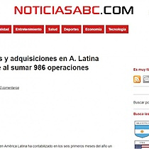 TTR: Mercado de fusiones y adquisiciones en A. Latina cae en el primer semestre al sumar 986 operaciones